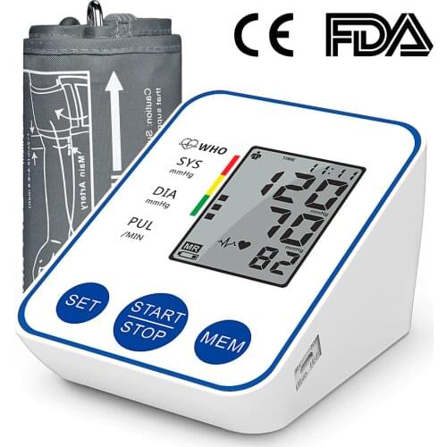 Blood Pressure Monitor Upper Arm Automatic Digital Blood Pressure Monitor Cuff Home BP Sphygmomanometers with Large LCD Display