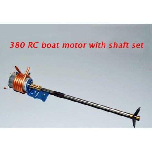 RC Boat Drive Motor 380 Motor with Motor Mount Fasten Holder+Water Cooling Tube+Shaft+Propeller+Coupling Set Spare Parts