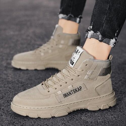 Mens Shoes Autumn Winter New Casual Boots Fashion Comfortable Outdoor Trend Men Shoes Outdoor Non-slip Man Walking Sneakers