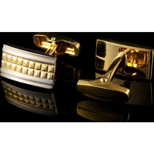 2018 New European And American Popular Mens cufflinks Pure Copper Plated Gold French Shirt Cufflinks