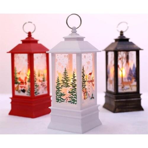 Led Christmas Candle with LED Tea Light Candles Christmas Tree Decoration Small Oil Lamp Kerst New Year Decorations for Home