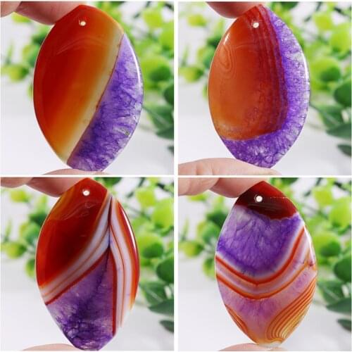Charms Natural Red Purple Druzy Geode Crystal Agates Stone Pendant Multiple Shape Stone Bead for Jewelry Making 1pc