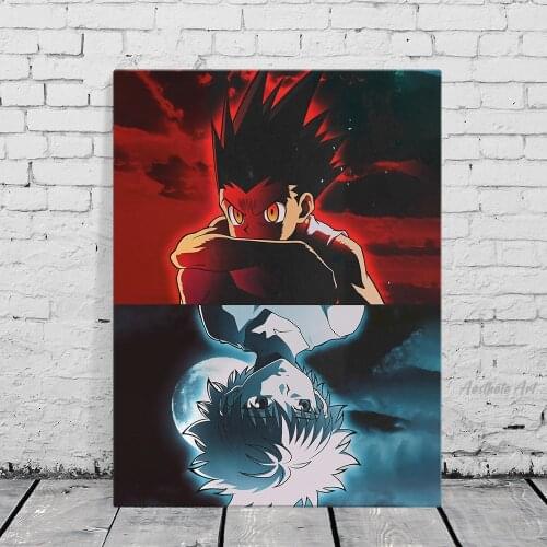 Gon and Killua HUNTER x HUNTER HxH Anime Manga Poster Home Decor Canvas Print Picture Living Room Decoration Art Wall Painting