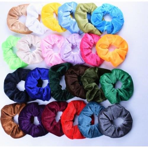 Women Velvet Ladies Hair Tie multicolor Lady Scrunchie Ponytail Donut Grip Female Hair rope
