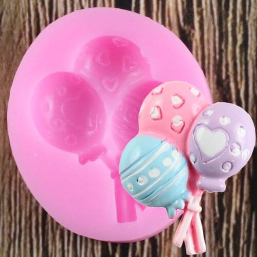 Three Balloons Silicone Cake Mold Baking Tools Fondant DIY Cake Decorating Chocolate Candy Gumpaste Mold Kitchen Baking Tools