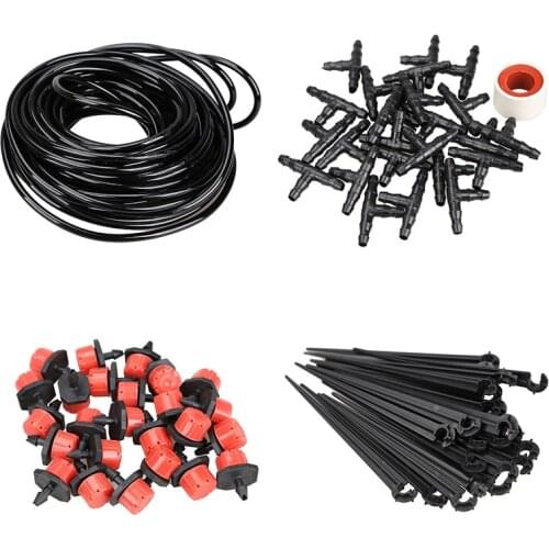 10/15/20/25m Automatic Flowers Drip Irrigation System Adjustable Tubing Dripper Watering Garden Hose Kit JA55