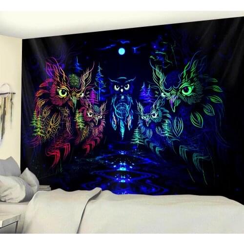Animal art home decor bedroom wall tapestry Bohemian decorative yoga mat psychedelic scene Hippie mattress