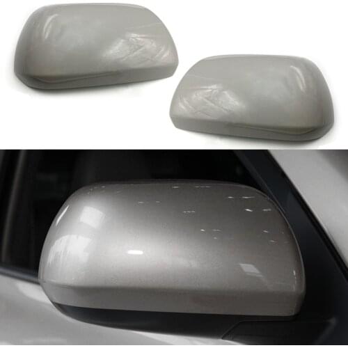 1 Pair Left & Right Car Side Wing Rearview Mirror Cap Cover ABS Silver Fit for Toyota Highlander 2008 2009 2010 2011 2012 2013