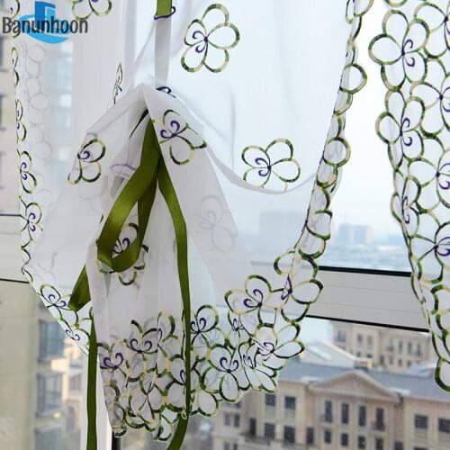 2019 Rushed New Cortinas Dormitorio For Curtains Voile Blinds Flower Design In The Kitchen Roman For Tulle Drapes Curtain 1pc