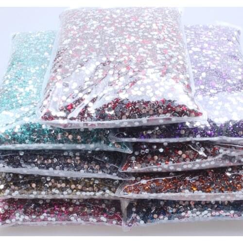 4mm 50000pcs Resin Rhinestones Flatback Normal Colors Many Colors Choose Round Glue On Diamonds DIY Nails Art Decorations