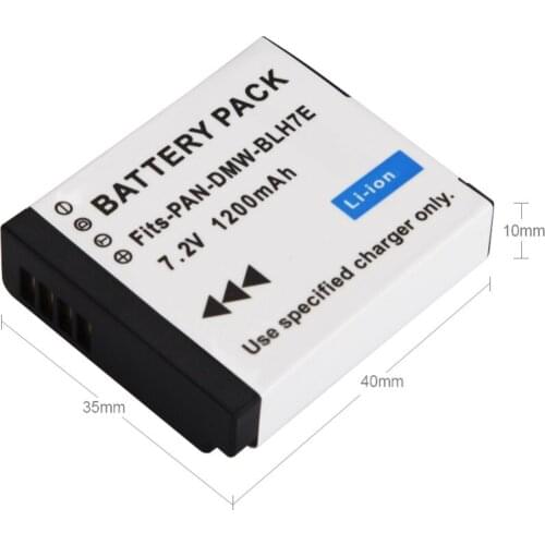 1pc 7.2V 1200mAh DMW-BLH7E Camera Battery For Panasonic DMC-GF7 GF8 DMC-GM1 GM1K GM1S GM5 DMW-BLH7E DMW BLH7E Battery