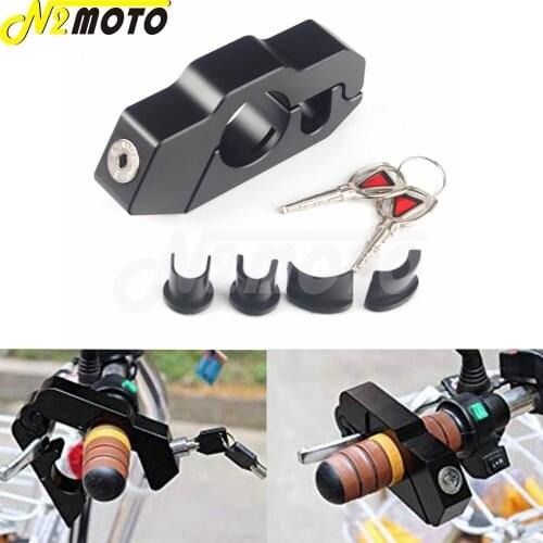 1.5'' Aluminum Motorcycle Handlebar Lock Grip For Scooters ATV Dirt Street Bikes Sports Bikes Security Safety Locks Accessories