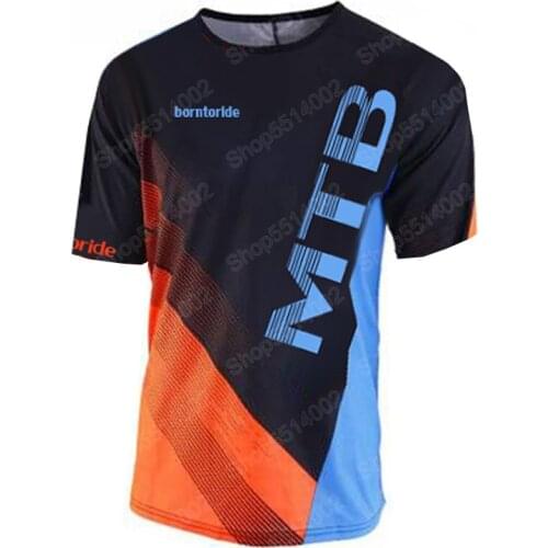 Short Sleeve Downhill Jersey Mountain Bike T-shirt MTB DH Maillot Bicycle Shirt Uniform Cycling Clothing Motorcycle Clothes