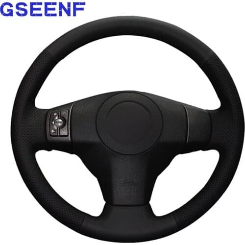 DIY Car Steering Wheel Cover Black Artificial leather For Toyota Yaris Vios RAV4 2006 2007 2008 2009 Scion XB 2008