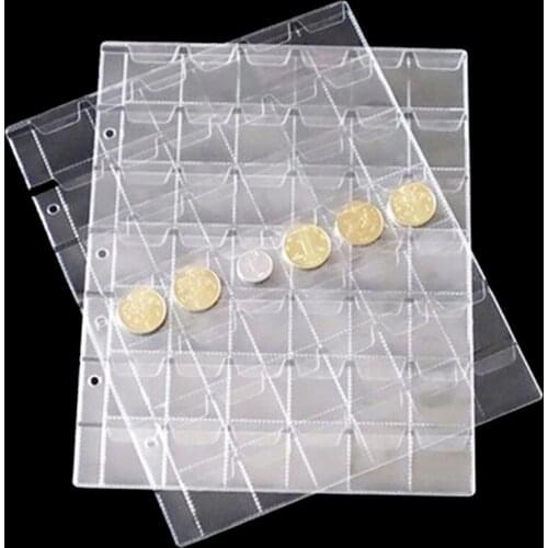 2021 20/30/42 Pockets Classic Plastic Coin Holder Sheet Storage Collection Money Album Case