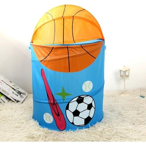 Football/Basketball Waterproof Laundry Basket Creative Idea Storage Barrels Stationery Container Basket Collapsible Cloth Toy