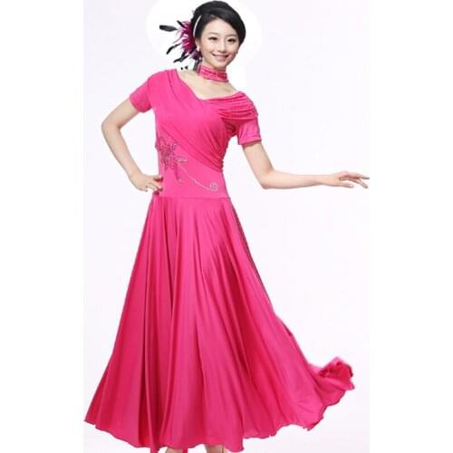 Modern dance ballroom dance dress pendant cuff dress Waltz Tango standard competition costumes
