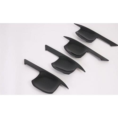 For Hyundai Tucson 2016 2017 2018 2019 Carbon Fiber Door Handle Bowl Cover Trim Accessories