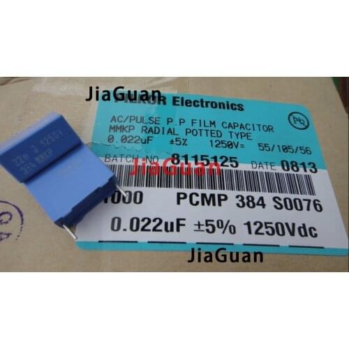 20PCS NEW BC PILKOR MKP384 0.022uf/1250v P15MM blue film capacitor VISHAY 223/1250V mkp 384 22nf 223 1250v 0.022uf