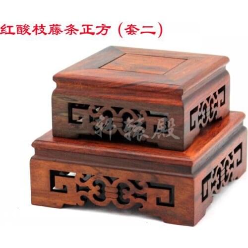 Wholesale Rosewood wood square teapot tea odd jade ornaments crafts stamp Yuxi base