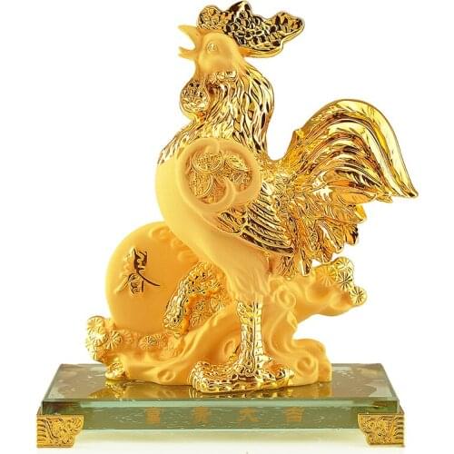 SAND GOLD TO ATTRACT MONEY ZODIAC DECORATION GOLDEN RESIN DOG PIG WORK HORSE SHEEP ROOSTER MONKEY STATUE HOMEroom Art Statue