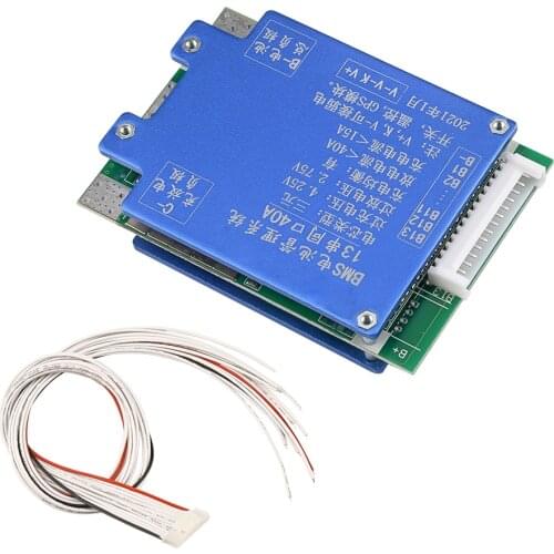 13 Series Ternary 48V Lithium Battery Protection Board 40A Same Port Active Balance GPS Weak Point Switch Port
