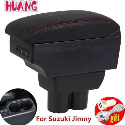 For Suzuki Jimny Armrest box Interior Parts special Retrofit parts Car Armrest Center Storage box with USB LED light