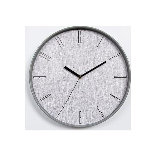 Simple Wall Clock Glass Digital Mute Wall Clock Nordic Style Modern Living Room Bedroom Decoration 12-inch Silent Watches