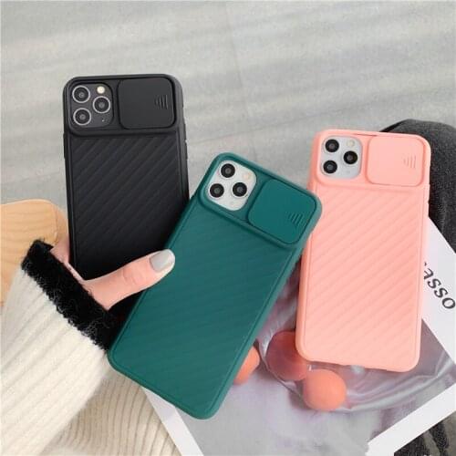 Shockproof simple Matte Camera Protection Phone Case for IPhone 11 11pro Max 7 8 Plus Xs Max Xr Silicone Tpu solid color Case