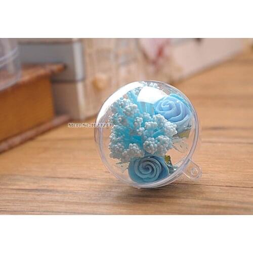 Transparent PVC sphere shape Macaroon food box/Chocolates box 100pcs/set