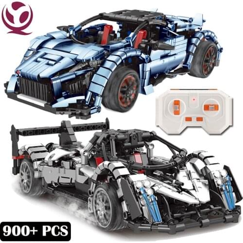 QIYE Technical Electric remote control machine rc car Building Blocks Racing Vehicles Model Assembled Toys For Children boy Gift