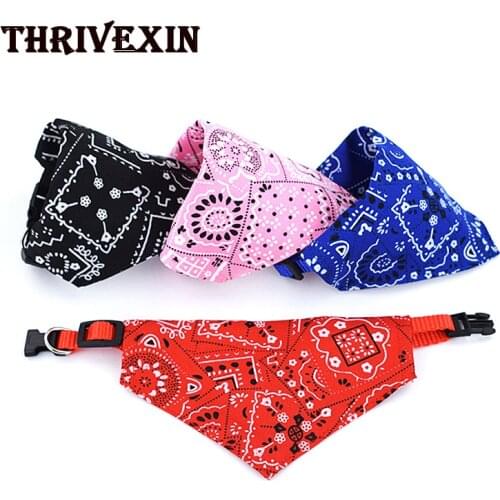 Adjustable Pet Dog Cat Puppies Triangle Bandage Collars Scarf Collar Neckerchief Dogs Accessories Bandana Puppy Supplies