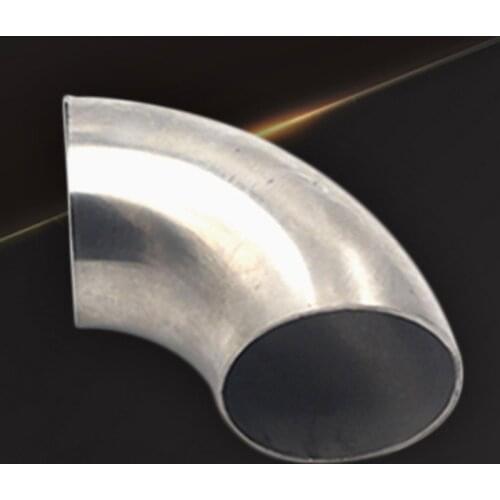 51mm 60mm 63mm OD Sanitary Butt Weld 90 Degree Elbow Bend Pipe 304 Stainless Steel Car Exhaust Pipe Muffler Welded Pipe