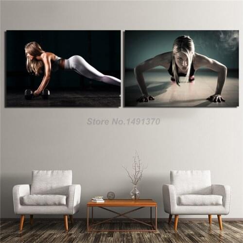 Sexy Women Fitness Bodybuilding Plan Poster Motivational Gym Paintings On Canvas Modern Art Decorative Wall Pictures Home Decor