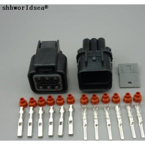 Shhworldsea 1set 2.2mm 6 Pin PB625-06027 Female And Male Automotive Waterproof Plastic Electronic Housing Connector Plug
