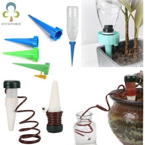 Auto Drip Irrigation Watering System Automatic Watering Spike Plants Flower Indoor Household Waterers Bottle Drip Irrigation ZXH