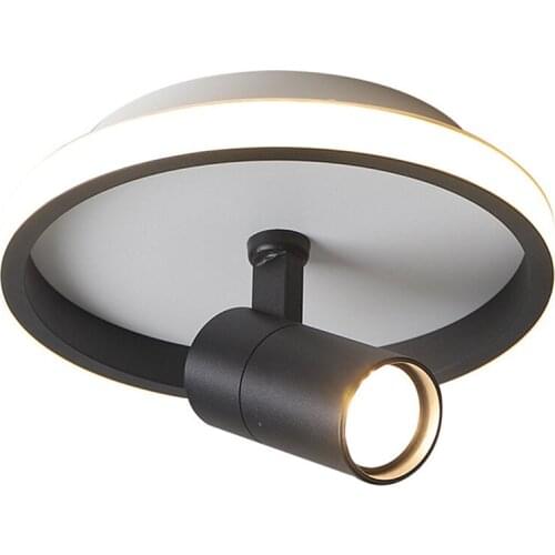 Modern Black White Surface Mounted Ceiling Spot Lights Nordic Square Round Rotatable Spotlight for Aisle Balcony Hallway Bedroom
