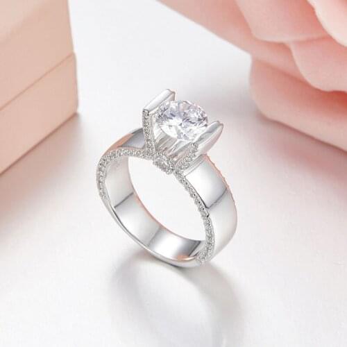 SLJELY Luxury Women 100% 925 Sterling Silver AAA Cubic Zirconia CZ Engagement Wedding Ring Elegant Brand Design Jewelry