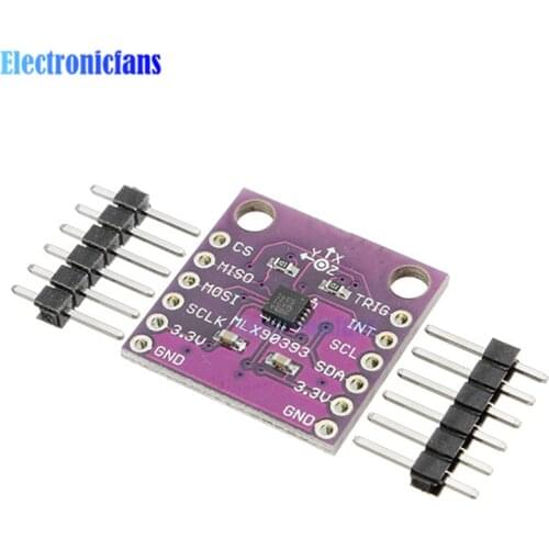 1PCs CJMCU-90393 MLX90393 Digital 3D Hall Sensor Displacement Angle Rotate 3D Position Board Module