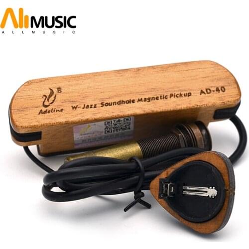 Adeline AD-40 Woody for Travel Guitar Sound Hole Magenatic Pickup W-JAZZ