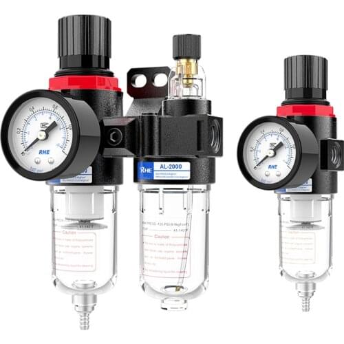 AFC2000/AFR2000 Oil and Water Separator Regulator 1/4 Regulator Valve Hollow filter jet gun air pressure reducer With pneumatic