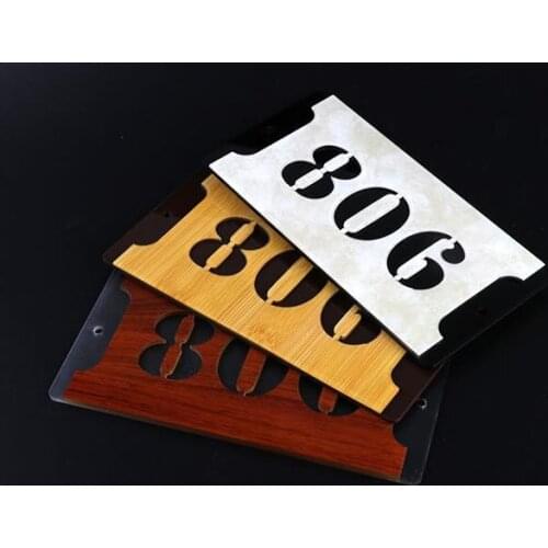 3 number Custom acrylic Bamboo pattern, jade pattern door number house sign apartment address,Home community hotel room number