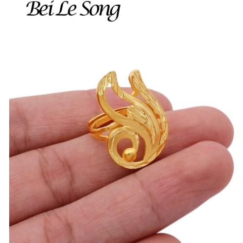 Couple rings Jewelry for women accessories Dubai gold color ring wedding resizable ring bridal rings gifts African Dubai French