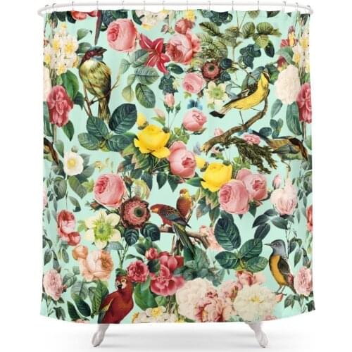 Floral And Birds III Shower Curtain