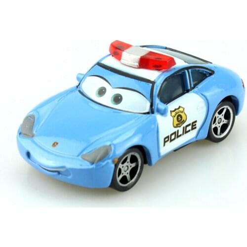 Disney Pixar Cars Police Version Sally 1:55 Scale Diecast Metal Alloy Modle Cute Toys For Children Gifts Anime Cartoon Figures