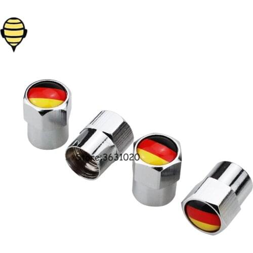 For German flag Logo Wheel Tire Valve Stem Caps Car Styling For Chrysler Cadillac Mercedes BENZ Daihatsu Infiniti Jaguar Opel MG