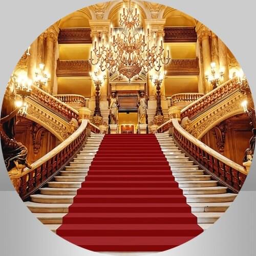 Cartoon Princess Castle Backdrop for Photography Props Banner Palace Red Carpet Children Birthday Photo Background Vinyl