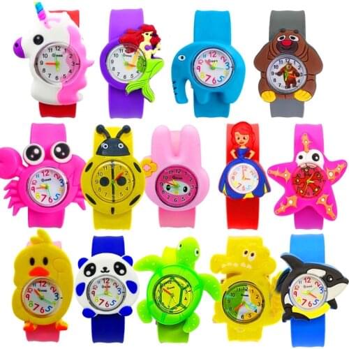 Patted Wrist Children Watch Baby Toys Interest Kid Birthday Gifts Student Watch Children Cartoon 18 Patterns Animal Kids Watches