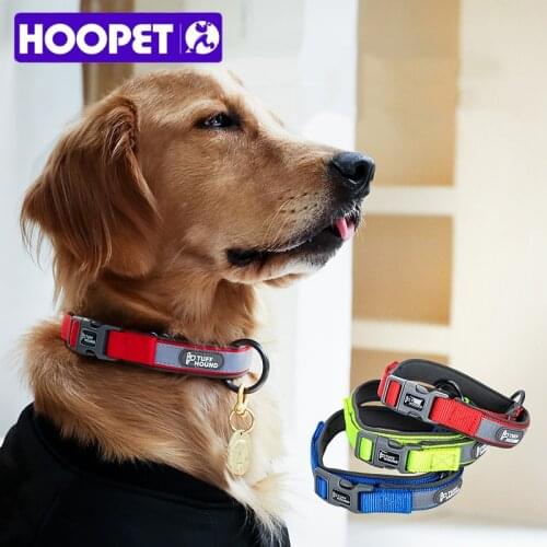 HOOPET Dog Collar Pet Dog Tag Collar Puppy Cat Collars Adjustable For Medium Large Dogs