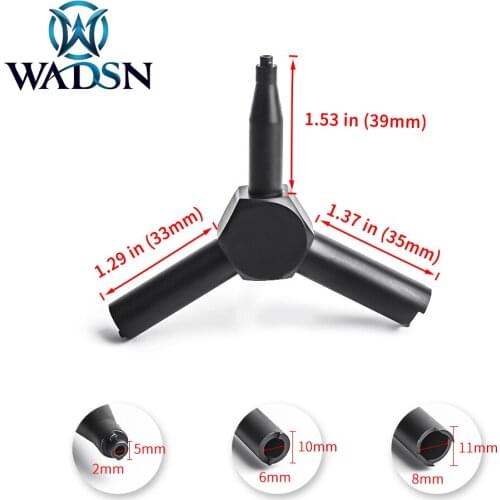WADSN Gas Valve Key Stainless Triple Army Force Magazine Charging Tool For KSC WA GAS Airsoft Hunting Accessory